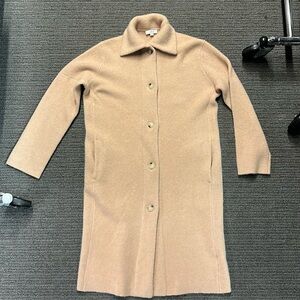 Vince light camel color alpaca blend sweater jacket